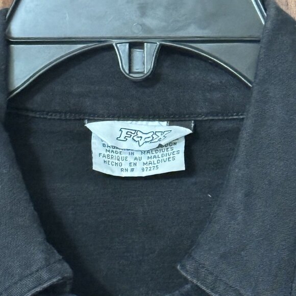 Fox Racing Womens Black Denim Jacket Size XS - Picture 2 of 6